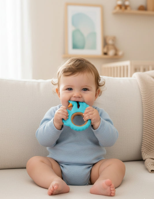 Crown Swan Teether - Blue