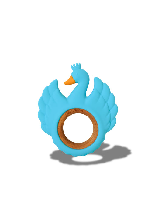 Crown Swan Teether - Blue