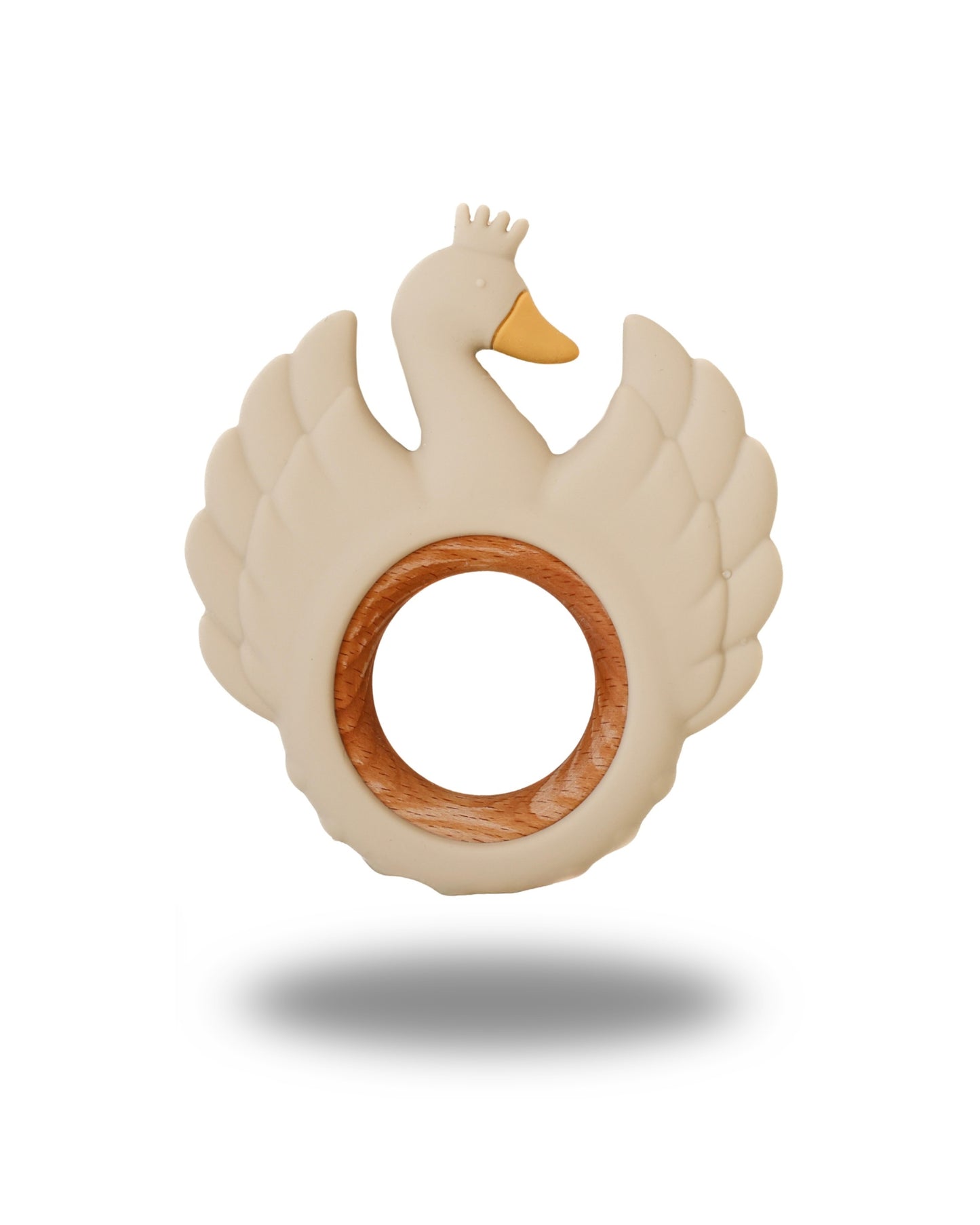 Crown Swan Teether - Beige