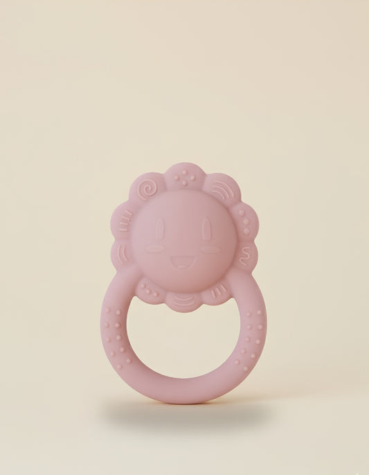 Mighty Lion Rattle Teether - Pink
