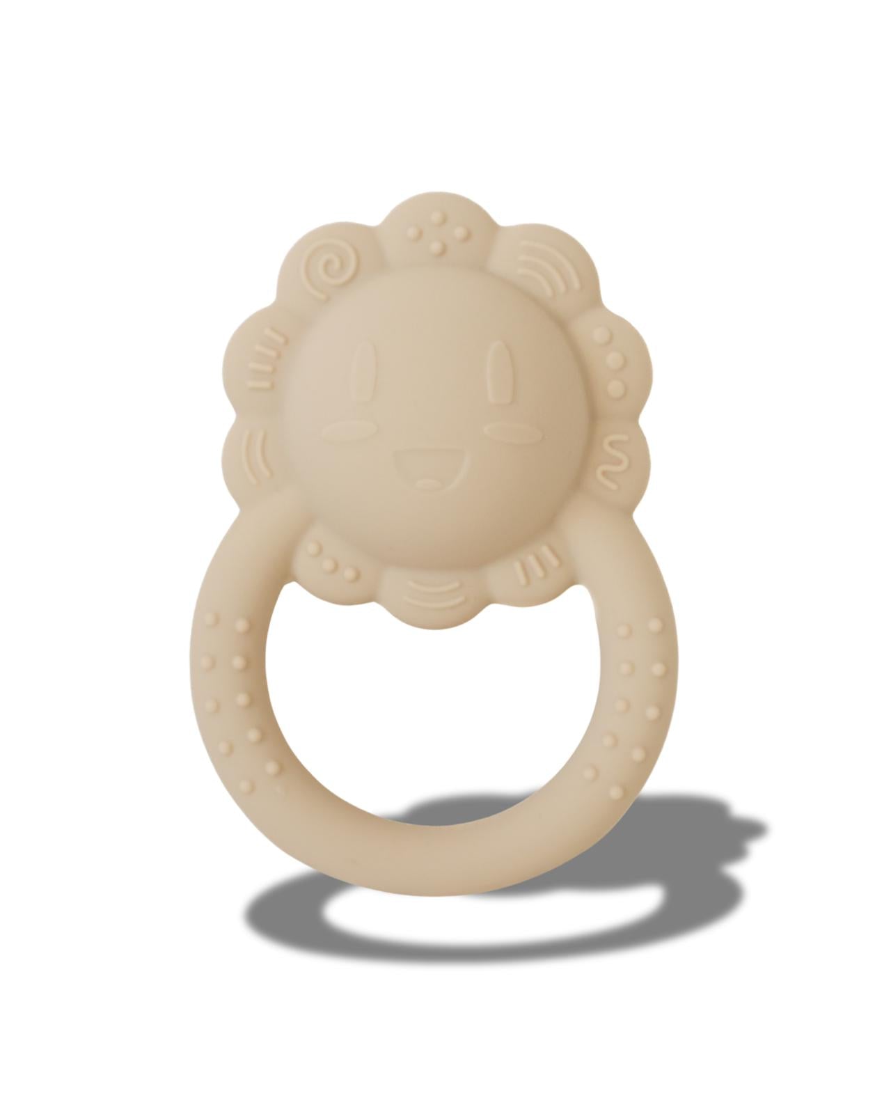 Mighty Lion Rattle Teether - Beige