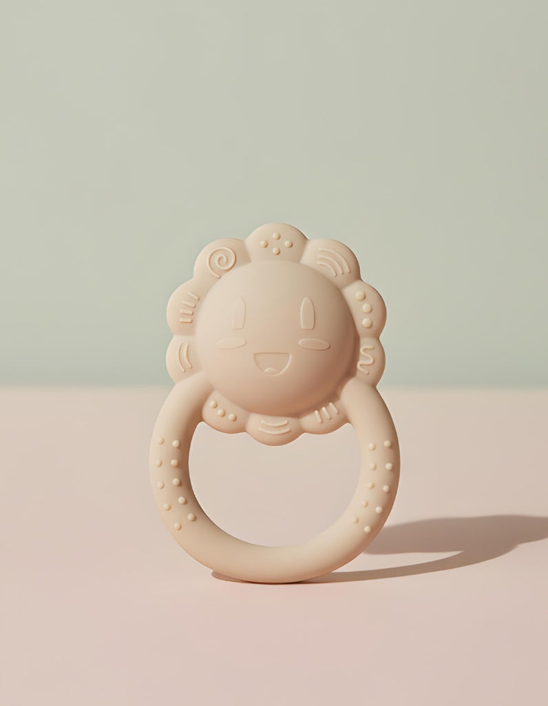 Mighty Lion Rattle Teether - Beige